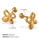 color: EH1031WEG Gold Piercing Stud Earrings