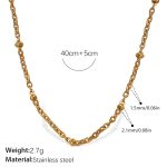 color: XL573G1.5MM Cross Bead-clip Chain