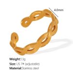 color: JZ89 Adjustable Gold Ring