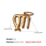 color: PJ431G8 Virgo Gold Solid Pendant