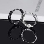 New Stainless Steel Ear Clip Ins Simple Unisex Twisted round Small Earrings