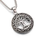 color: Tree of Life + Stainless Steel Chain
