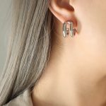 color: F660-Steel Color Earrings