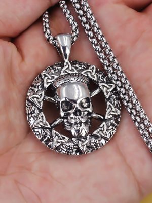 Stainless Steel Necklace Men Punk Chain Hip Hop Pendant Accessories