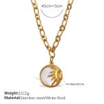 color: XL800WEG Shell Gold Necklace