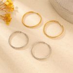 Exaggerated round Stainless Steel Ear Clip 18K Women's Premium Earrings