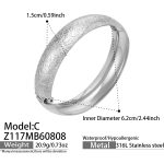 color: Z117-Pattern Steel Color Bangle -C
