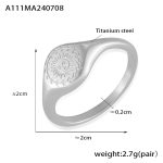 color: A111-Steel Color Ring / size: US 6