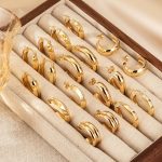 Light Luxury Geometric Stainless Steel Earrings Women's Advanced 18K Ear Ring All-Match Earrings