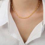 color: P404-Medium Gold Necklace -40+5cm-9g