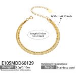 color: E105-Gold Bracelet 15+5cm