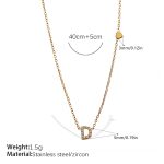 color: XL543WEGD Letter Necklace