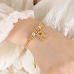 color: E414-Gold Bracelet -R