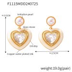 color: F1115-Gold-White Glass Stone