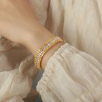 color: E040-Gold Bracelet 17cm