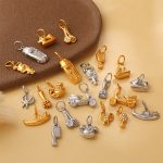 Gold and Silver Two-Color Personalized Motorcycle Phone Comb Shape Pendant Stainless Steel Light Luxury Diamond-Embedded DIY Accessories
