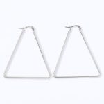 color: 4 Triangle Earrings Steel Color
