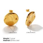 color: EH1404G Gold Stud Earrings