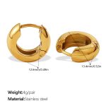 color: EH245G Gold Hoop Earrings