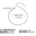 color: E114-Steel Color Bracelet -15+5cm