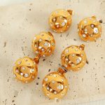 Exaggerated Personalized Stainless Steel Earrings Rhinestone Hemispherical Nail Advanced Geometry Ear Rings