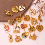 Cute Pet Theme Ornament Accessories All-Match Cute Pet Dog Paw Print Shape Pendant