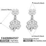 color: F440-Steel Color Earrings