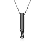 color: Tube Whistle Necklace Black MS-520