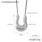 color: P1806-Steel Color Necklace