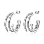 color: Nail Earrings Steel Color MS-728