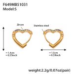 color: F649-Blue Color Zircon Earrings -Small