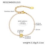 color: RE023-B Letter Gold Bracelet 16+5cm