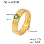 color: A235-Gold-Green Ring / size: US 6