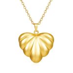 color: Gold MS-538 Shell Heart Necklace