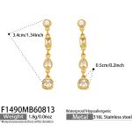 color: F1490-Zircon Gold Earrings