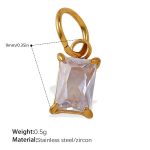 color: PJ466WEGS White Zircon Gold Pendant
