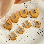 Irregular U-Shaped Ear Clip Design Earrings Elegance Retro Elegant French Style All-Matching Earring Ring/Stud Earring