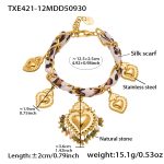 color: TXE421-12 Gold Bracelet -13+3cm