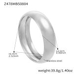 color: Z478-Steel Color Polished Bangle Width 25mm