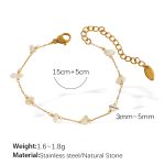 color: SL118TTG Transparent Stone Gold Bracelet