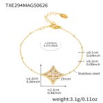 color: TXE294-Gold 5A Zircon Bracelet 16+5cm