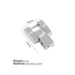 color: Steel Color Extender Clasp 1 PC