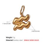 color: PJ431G1 Aquarius Gold Solid Pendant