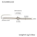 color: E151-Steel Color Bracelet 17+5cm