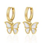 color: Shell Butterfly Earrings Gold