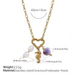 color: XL518CRG Multi-charm Necklace