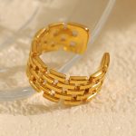 Hot Stainless Steel Ring Personality Design Irregular Geometric Creative All-Match