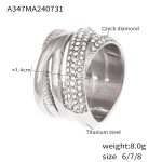 color: A347-Steel Color Ring / size: US 6
