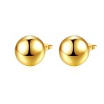 color: Hollow Ball Stud Earrings Gold