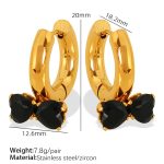 color: EH299 Black Zircon Earrings